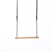 Dice - Houten Trapeze - Zwart Gevlochten Touw