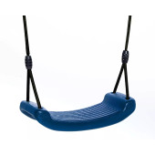 Dice - Kunststof Schommelzitje Blauw - Zwart Gevlochten Touw