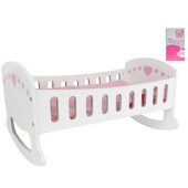 Playwood - Poppenbed Schommel Wit met Hartjes