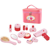 Playwood - Houten make Up set incl accessoires in roze tas