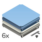 QUADRO - PANELEN SET L HOME - BLAUW (6st.)