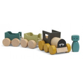 Play World - Houten Treinset Monster (4-delig)