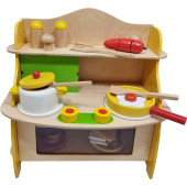 Playwood - Houten Keukentje Geel (incl acces.)