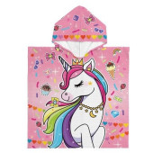 Zachte Poncho Unicorn 60x120cm