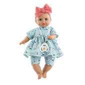 8431031080310 - Paola Reina - Pop Sonia (jurk panda) met geluid/mechanisme (36cm)