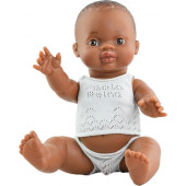 Paola Reina - Afrikaanse Babypop Gordi Bonifacio - Jongen met Ondergoed - 34cm