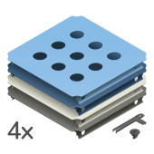 QUADRO - GATENPANEELSET S HOME - BLAUW (4st.)