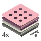 QUADRO - GATENPANEELSET S HOME - ROZE (4st.)