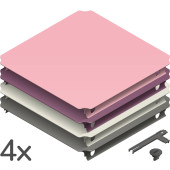 QUADRO - PANELEN SET S HOME - ROZE (4st.)