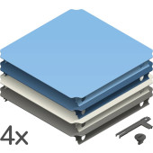 QUADRO - PANELEN SET S HOME - BLAUW (4st.)