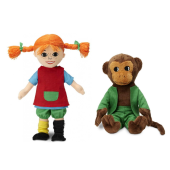 Setje knuffels pippi lankous (18cm) Meneer Nilson (16cm)