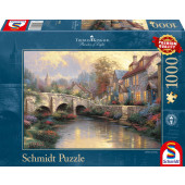 Thomas Kinkade - Cobblestone Brooke (1000) - Puzzel