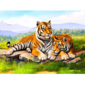 Diamond Painting - Tijger (50x40cm)