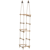 Hermic - Touwladder 4-zijden PP touw met houten sporten (Ø3,5x40cm)