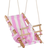 Hermic Canvas Baby Schommelzitje Wit / Roze