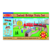 Melissa & Doug - Spoorweg Set met Draaibare Brug (47 dlg.)