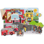 Melissa & Doug - Vormenpuzzel Met Geluid Brandweerkazerne 8 Stukjes