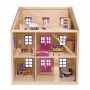 Melissa & Doug - Houten Poppenhuis met 3 Verdiepingen