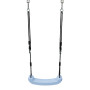 Schommelzitje plastic pastel blauw,  PPØ10 zwart touw