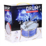 Trommel Blauw met drumsticks