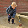 Kindertuingereedschapset met kruiwagen van metaal - groen