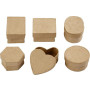 Creotime Mini-dozen Papier-maché 4-6 Cm Bruin 6 Stuks