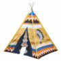 Tent - Indianentent met houten stokken - 130x95x95cm