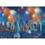 Schmidt -Vuurwerk bij het Vrijheidsbeeld(1000) - Puzzel
