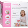 Baby Rose Drink en Plaspop 30cm met Flamingo Zwemband
