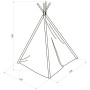 Sunny - Indianen Tipi Tent Bruin / incl. vloerkleed en dromenvanger