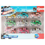 TURBO RACERS SET MINI RALLY AUTOS PULL BACK 9-PACK 14,5X19CM