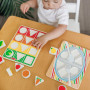 Melissa & Doug - Houten winkelwagentje met Vormensorteerder en Puzzels