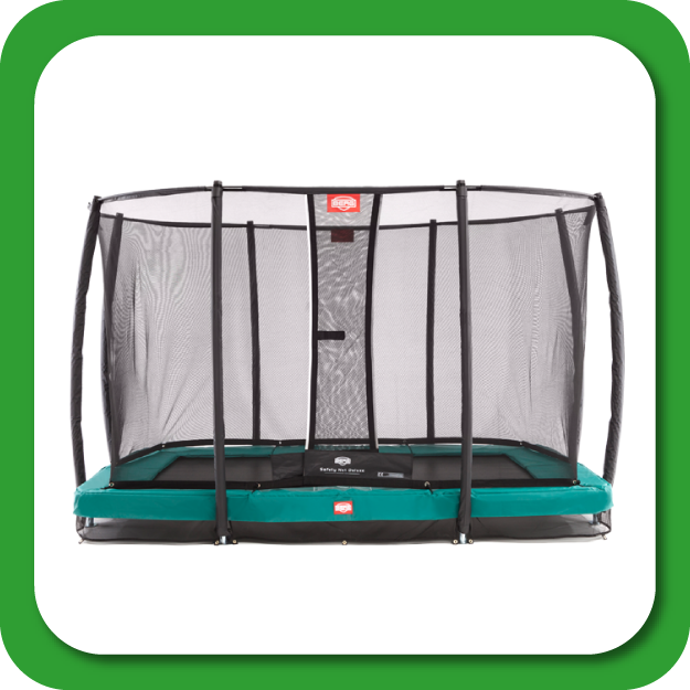 Rechthoekige inground trampolines met net