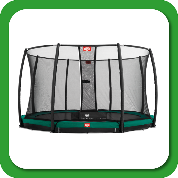 ronde inground trampolines met net